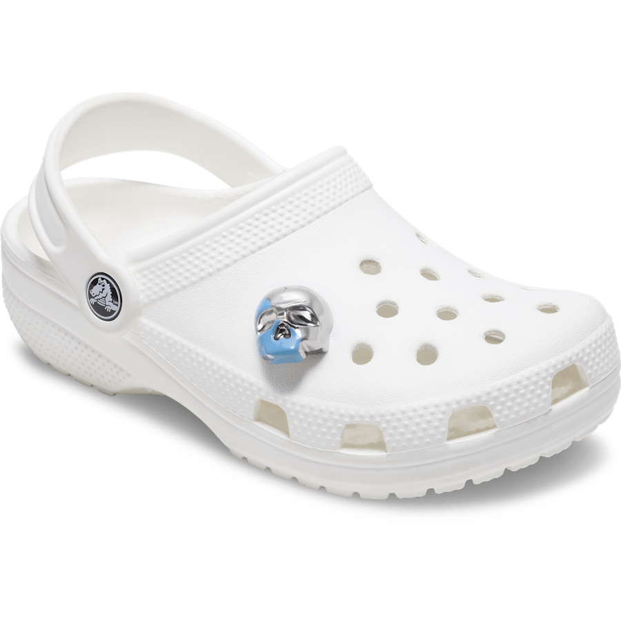 Crocs - Silver and Blue Enamel Skull Jibbitz™ charms Women|Men