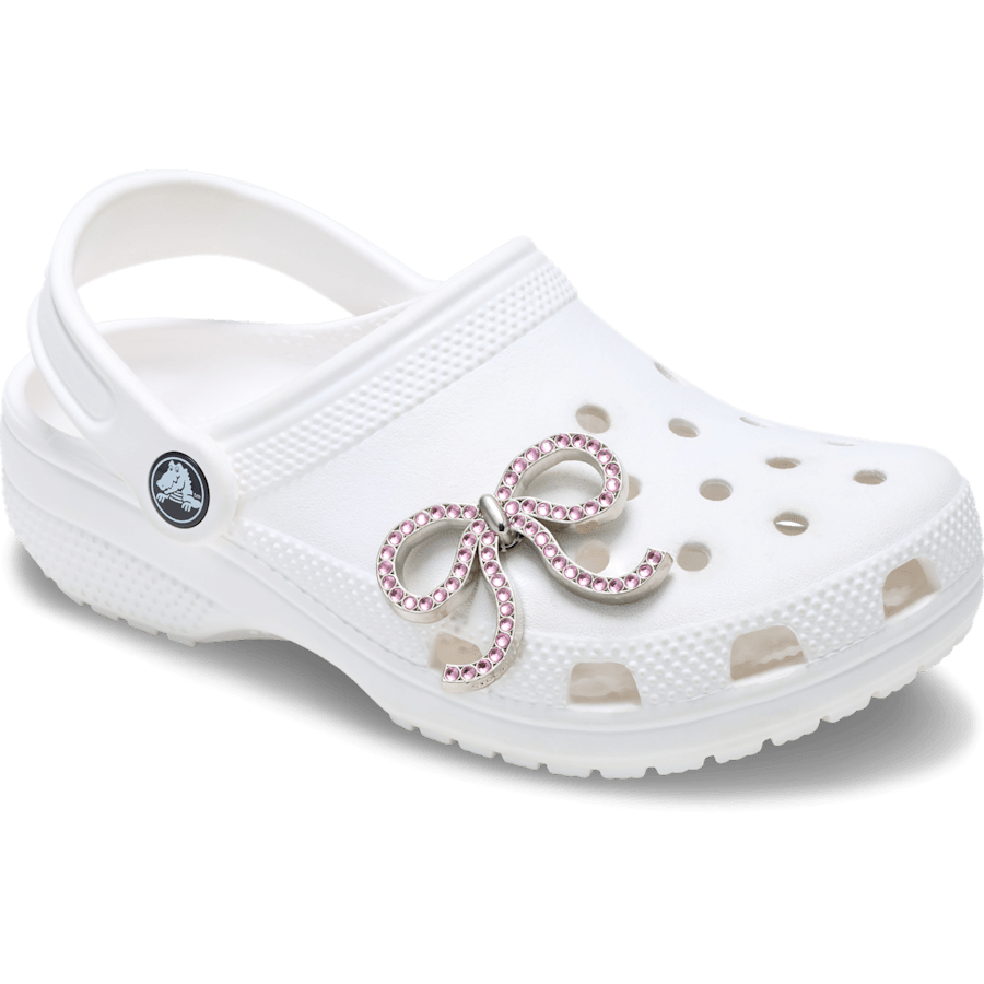 Crocs On sale | Pink Glittery Bow Jibbitz™ charms