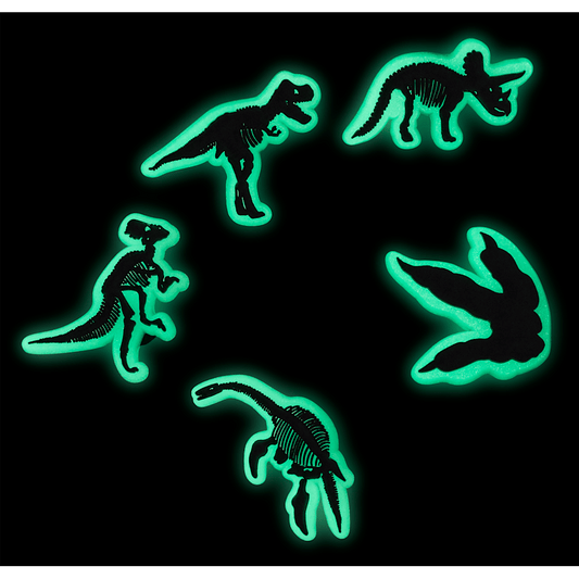 Crocs Discount | Glow In The Dark Dino 5 Pack Jibbitz Shoe Charm