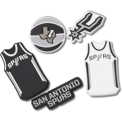 Crocs - NBA San Antonio Spurs 5 Pack Jibbitz™ charms Women|Men|Jibbitz™ Charms