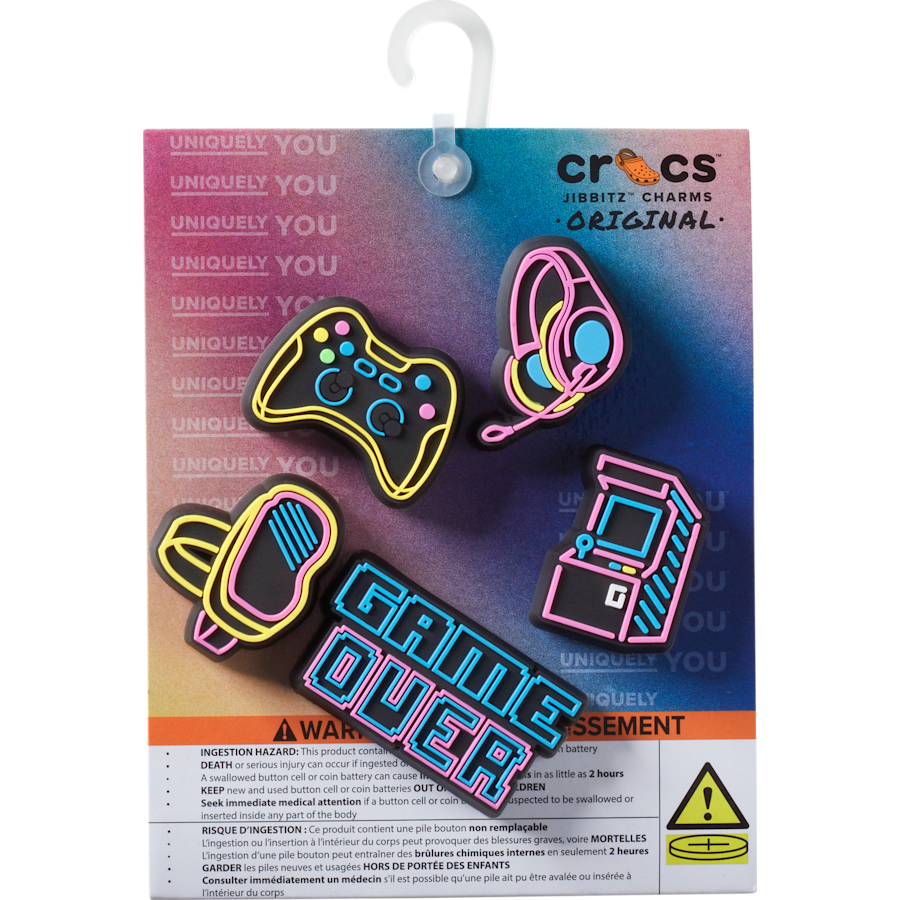 Crocs Online | Lights Up Neon Gamer 5 Pack Jibbitz™ charms