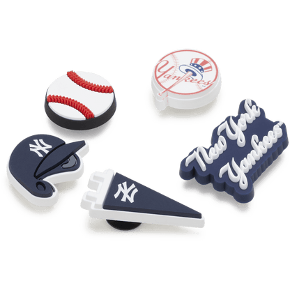 Crocs - MLB New York Yankees 5 Pack Jibbitz™ charms Women|Men|Kids|Jibbitz™ Charms