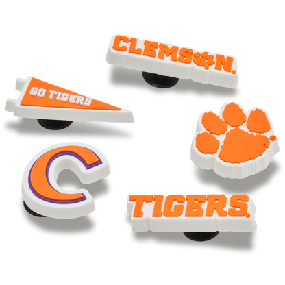 Crocs - Clemson Univ 5 Pack Jibbitz™ charms Women|Men|Kids|Jibbitz™ Charms