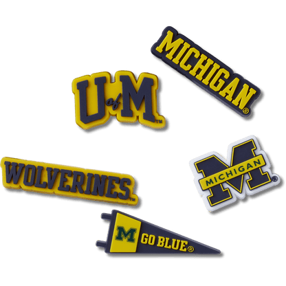 Crocs - University of Michigan 5 Pack Jibbitz™ charms Women|Men|Jibbitz™ Charms
