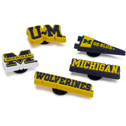 Crocs - University of Michigan 5 Pack Jibbitz™ charms Women|Men|Jibbitz™ Charms