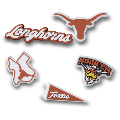 Crocs - University of Texas 5 Pack Jibbitz™ charms Women|Men|Kids|Jibbitz™ Charms