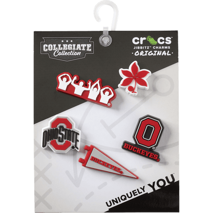 Crocs - Ohio State University 5 Pack Jibbitz™ charms Women|Men|Jibbitz™ Charms