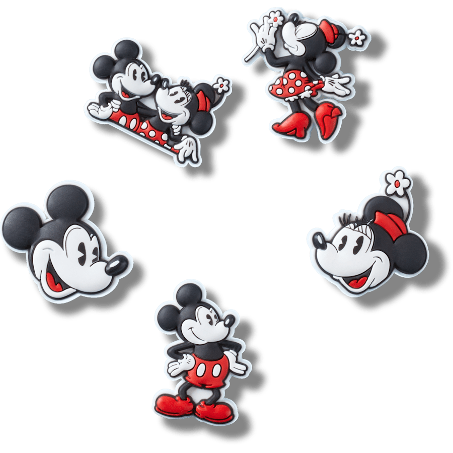 Crocs New | Mickey and Minnie PVC 5 Pack Jibbitz™ charms