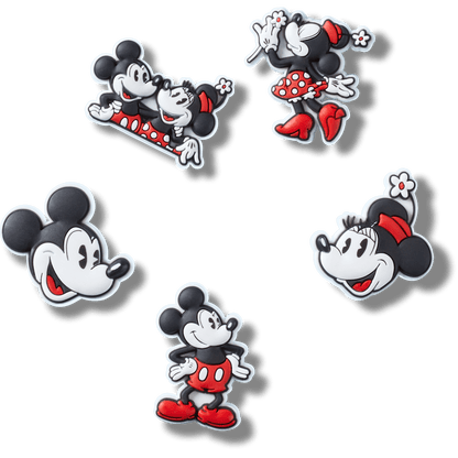 Crocs - Mickey and Minnie PVC 5 Pack Jibbitz™ charms Women|Men|Kids|Jibbitz™ Charms