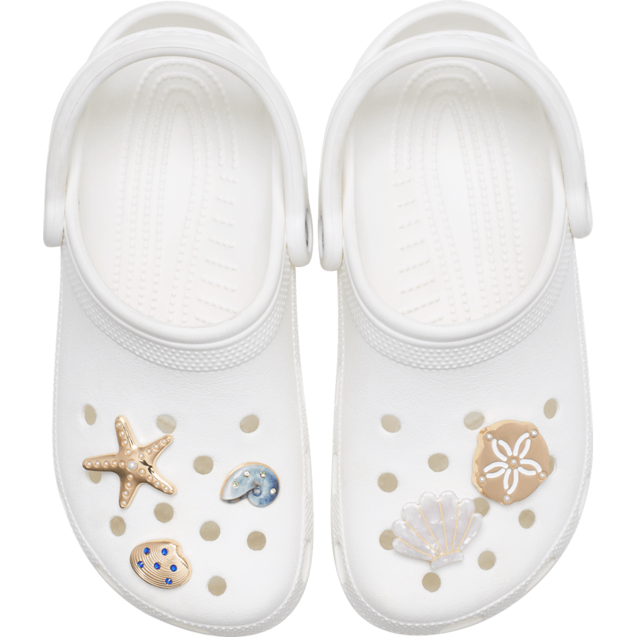 Crocs US | Gold Seashell 5 Pack Jibbitz™ charms