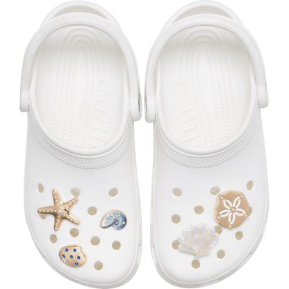 Crocs - Gold Seashell 5 Pack Jibbitz™ charms Women|Men|Jibbitz™ Charms