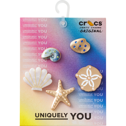 Crocs - Gold Seashell 5 Pack Jibbitz™ charms Women|Men|Jibbitz™ Charms