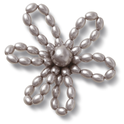 Crocs - Grey Pearl Beaded Daisy Jibbitz™ charms Women|Men|Jibbitz™ Charms