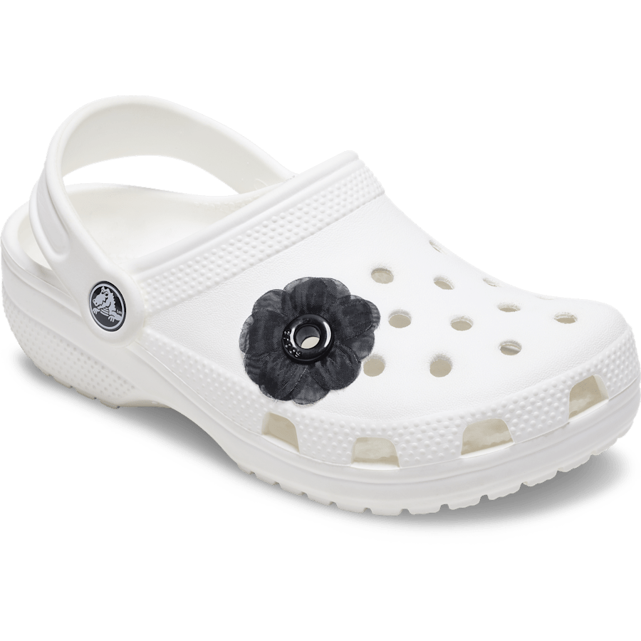 Crocs Sale | Black Chiffon Grommet Jibbitz™ charms
