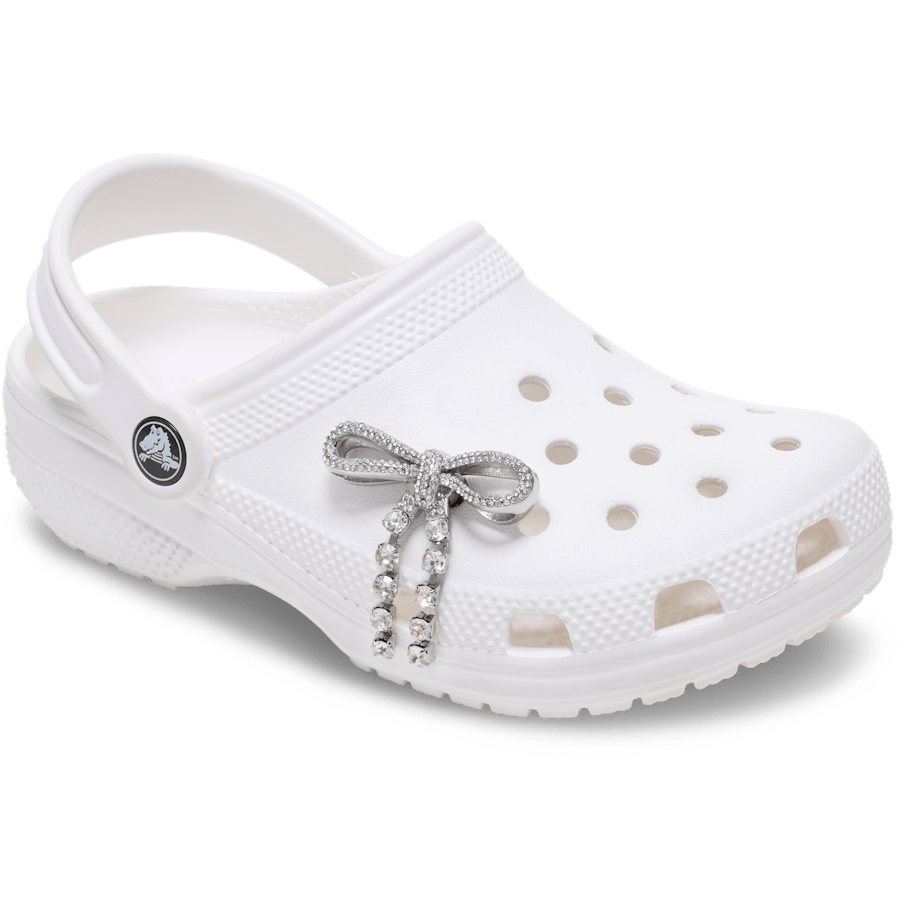 Crocs On sale | Silver Gem Bow Jibbitz™ charms