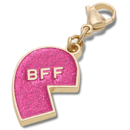 Crocs - Pink Glitter BFF Charm Left Jibbitz Shoe Charm Women|Men|Kids|Jibbitz™ Charms