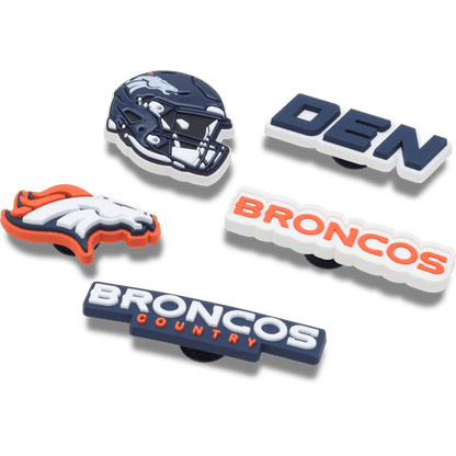 Crocs - NFL Denver Broncos 5 Pack Jibbitz Shoe Charm Women|Men|Jibbitz™ Charms