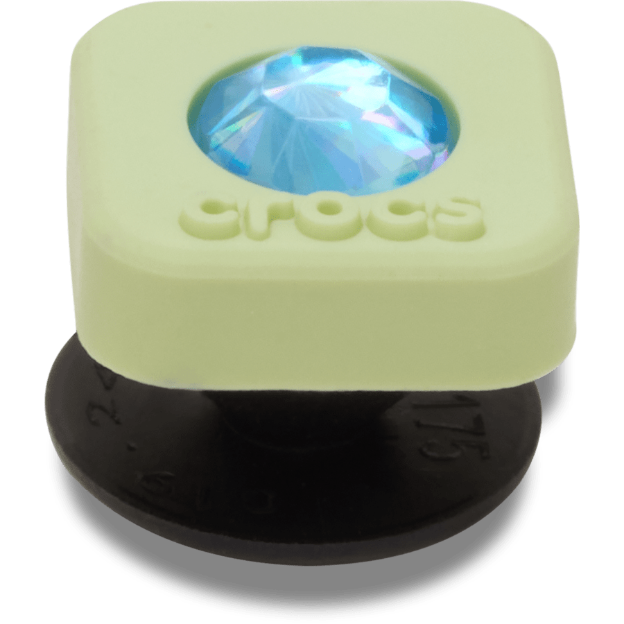 Crocs New | Green PVC Square SMT Gem Jibbitz™ charms