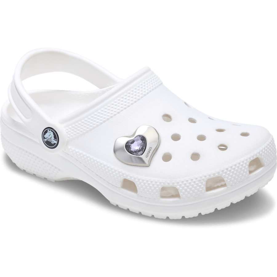 Crocs New | SilverandPurple SMT Gem Heart Jibbitz™ charms