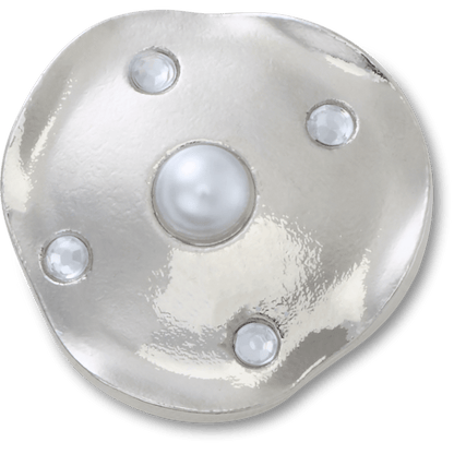Crocs - Silver and Pearl Disc Jibbitz™ charms Women|Men|Jibbitz™ Charms