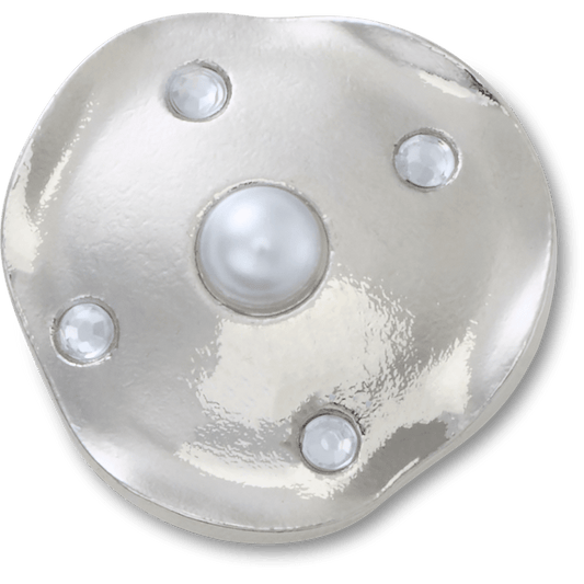 Crocs Online | Silver and Pearl Disc Jibbitz™ charms