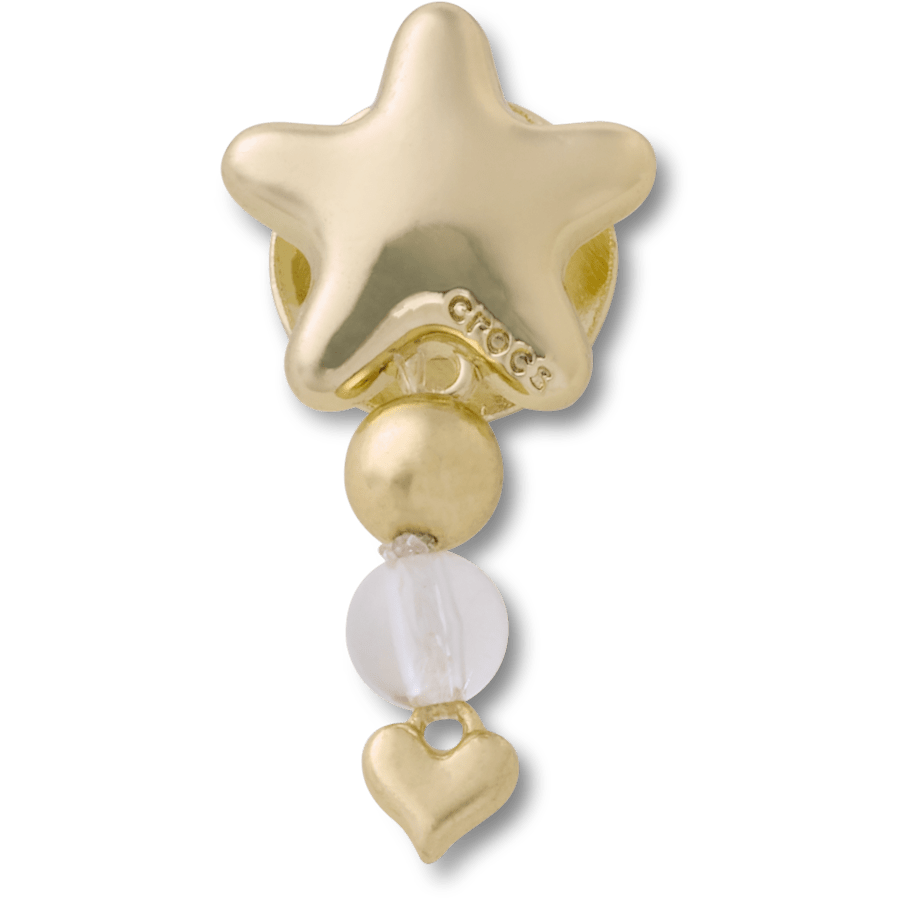 Crocs On sale | Gold Star with Heart Dangle Jibbitz™ charms