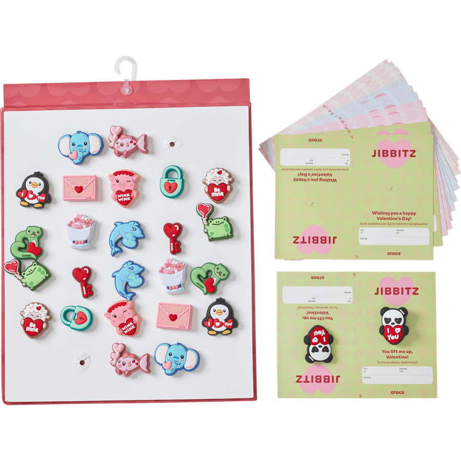 Crocs Sale | Valentines Day Card 26 Pack Jibbitz™ charms