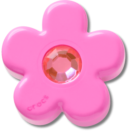 Crocs Outlet | Bright Pink Flower With Gem Jibbitz™ charms