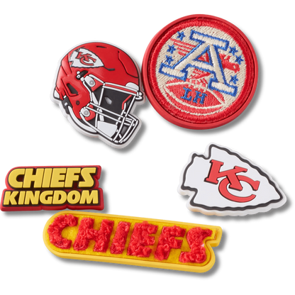 Crocs - NFL Kansas City Chiefs 5 Pack Jibbitz Shoe Charm Women|Men|Jibbitz™ Charms