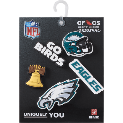 Crocs - NFL Philadelphia Eagles 5 Pack Jibbitz Shoe Charm Women|Men|Jibbitz™ Charms