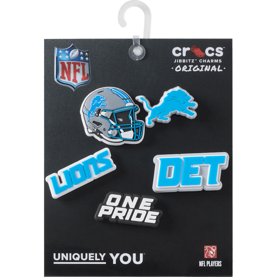 Crocs For Sale | NFL Detroit Lions 5 Pack Jibbitz Shoe Charm