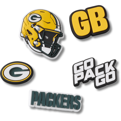 Crocs - NFL Green Bay Packers 5 Pack Jibbitz Shoe Charm Women|Men|Jibbitz™ Charms