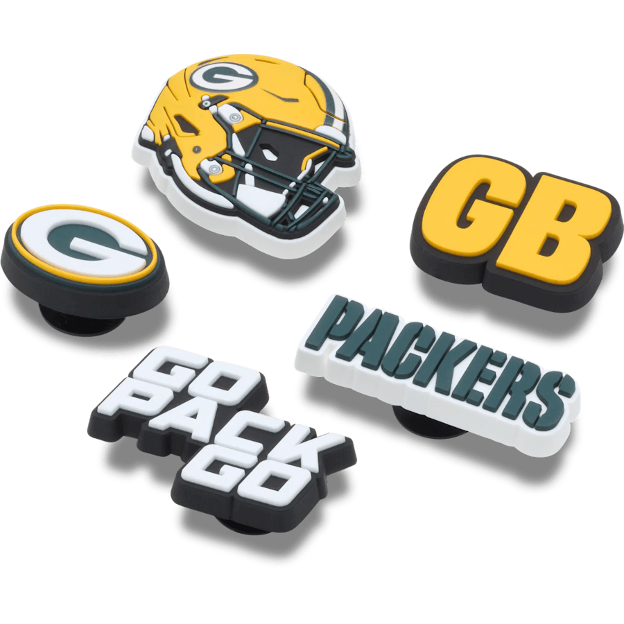 Crocs New | NFL Green Bay Packers 5 Pack Jibbitz Shoe Charm