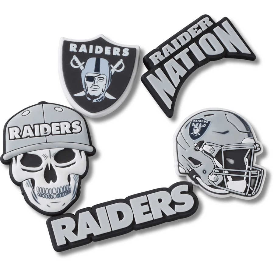 Crocs New | NFL Las Vegas Raiders 5 Pack Jibbitz Shoe Charm