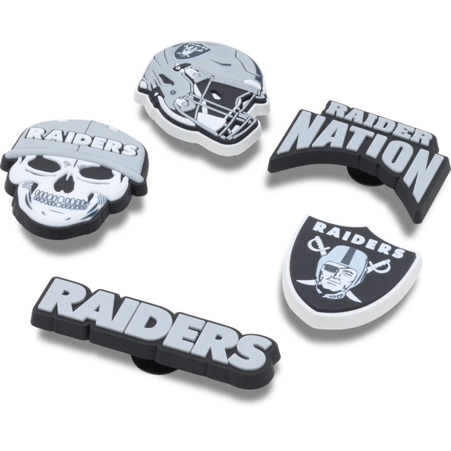 Crocs New | NFL Las Vegas Raiders 5 Pack Jibbitz Shoe Charm