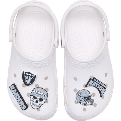 Crocs - NFL Las Vegas Raiders 5 Pack Jibbitz Shoe Charm Women|Men|Jibbitz™ Charms