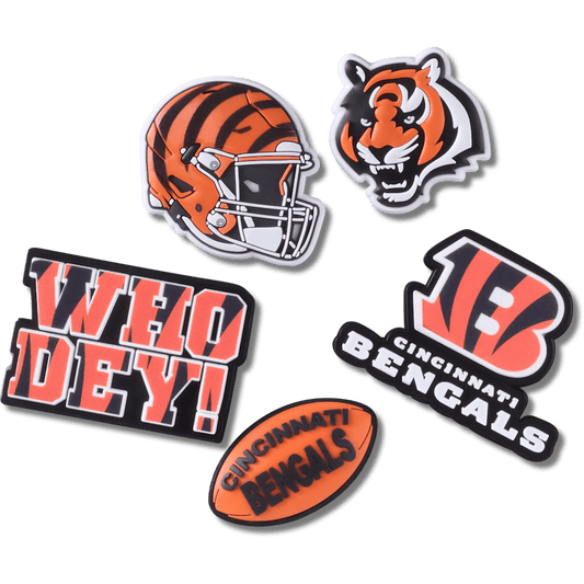 Crocs On sale | NFL Cincinnati Bengals 5 Pack Jibbitz Shoe Charm
