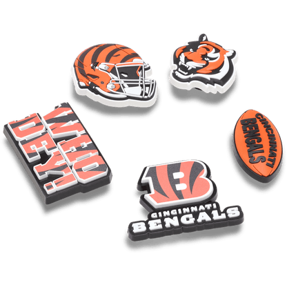 Crocs - NFL Cincinnati Bengals 5 Pack Jibbitz Shoe Charm Women|Men|Jibbitz™ Charms