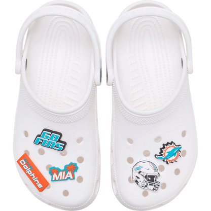 Crocs - NFL Miami Dolphins 5 Pack Jibbitz Shoe Charm Women|Men|Jibbitz™ Charms