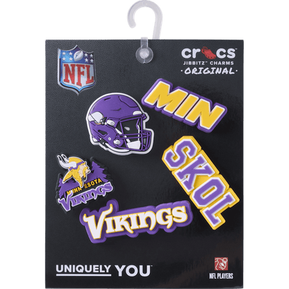 Crocs - NFL Minnesota Vikings 5 Pack Jibbitz Shoe Charm Women|Men|Jibbitz™ Charms