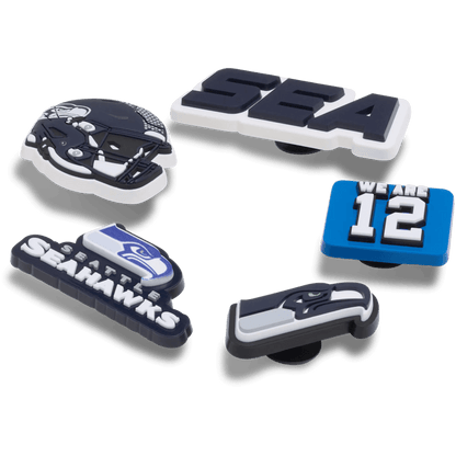 Crocs - NFL Seattle Seahawks 5 Pack Jibbitz Shoe Charm Women|Men|Jibbitz™ Charms