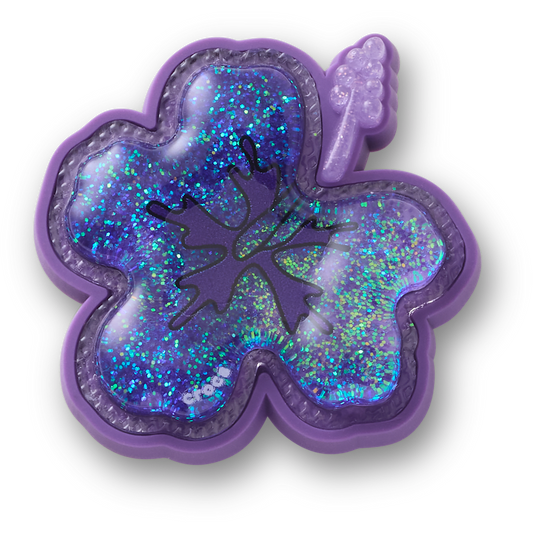 Crocs On sale | Squish Purple Hibiscus Jibbitz™ charms