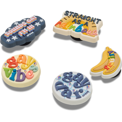 Crocs - Irreverent Pride 5 Pack Jibbitz™ charms Women|Men|Jibbitz™ Charms