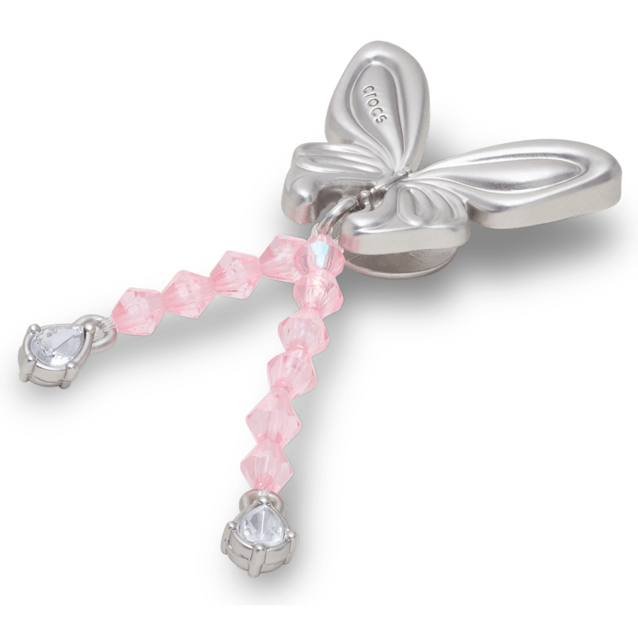 Crocs | Silver Beaded Meta Butterfly Jibbitz™ charms