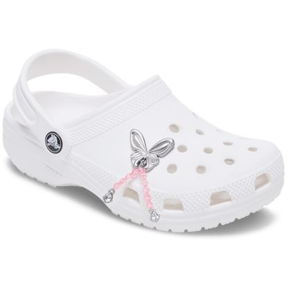Crocs - Silver Beaded Meta Butterfly Jibbitz™ charms Women|Men