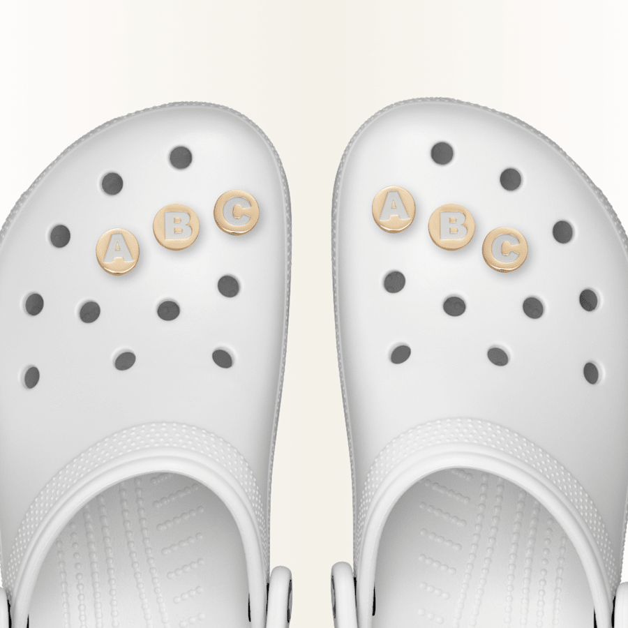 Crocs On sale | Gold Letter A-Z Jibbitz Shoe Charm