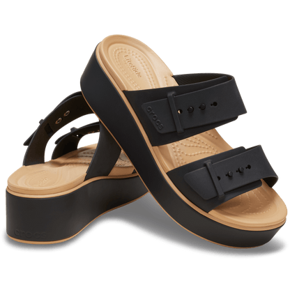 Crocs - Brooklyn Buckle Matte Wrap Low Wedge Women