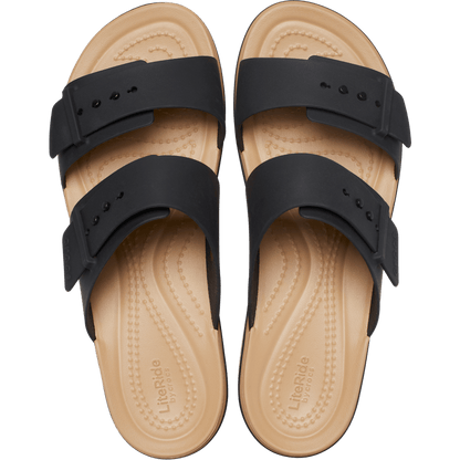 Crocs - Brooklyn Buckle Matte Wrap Low Wedge Women