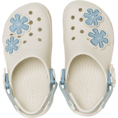 Crocs - Toddler Classic Denim Flower Adjustable Backstrap Clog Kids