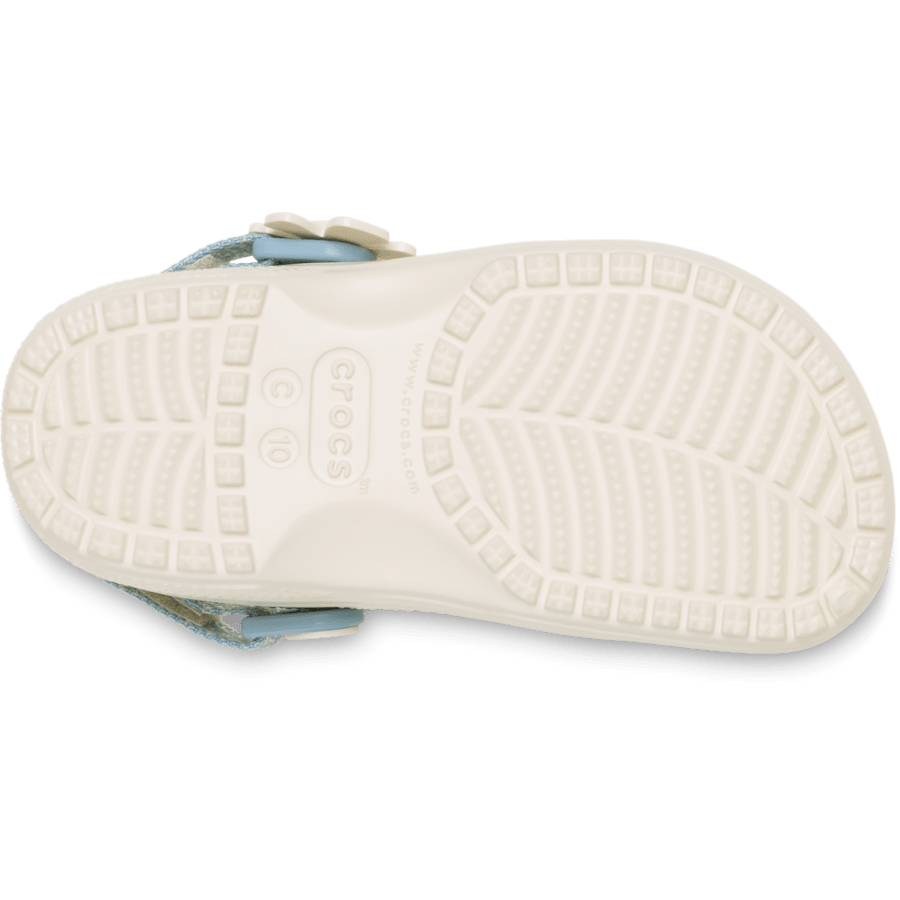 Crocs On sale | Toddler Classic Denim Flower Adjustable Backstrap Clog